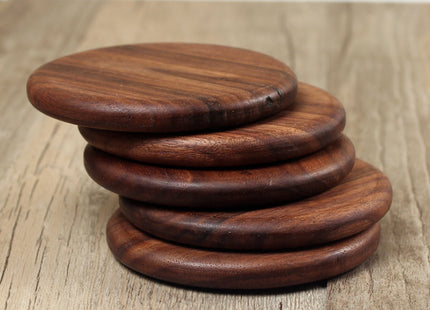 Wooden Coaster Black Walnut Square Coaster Wooden Insulation Pad Solid Wood Coaster Engraved Logo