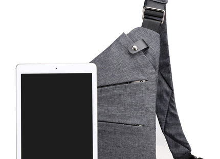 Right shoulder gun bag cross-border wholesale nylon chest bag men's lightweight simple large capacity messenger bag casual close-fitting shoulder bag
