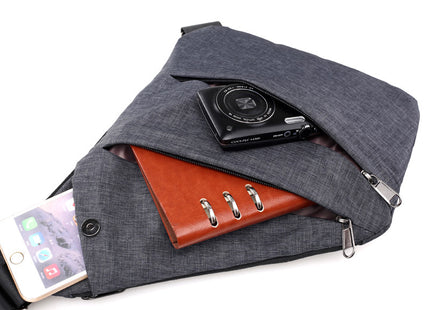 Right shoulder gun bag cross-border wholesale nylon chest bag men's lightweight simple large capacity messenger bag casual close-fitting shoulder bag