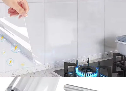 Transparent Wallpaper Kitchen Electrostatic Adsorption Protective Film Oil Proof Wall Sticker Decorative Film Wall Papers Home