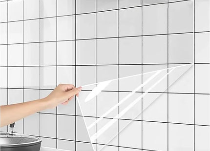 Transparent Wallpaper Kitchen Electrostatic Adsorption Protective Film Oil Proof Wall Sticker Decorative Film Wall Papers Home