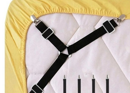 4pcs Adjustable Triangle Elastic Suspenders Gripper Belt Bed Sheet Fasteners Mattress Covers Sofa Cushion Strap Clip Home Gadget