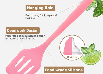 2026 New Silicone Kitchen Utensils Set with Measuring Storage Cup Kitchen Baking Set 17pcs Cooking Spatula Set for Women Gift
