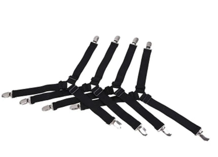 4pcs Adjustable Triangle Elastic Suspenders Gripper Belt Bed Sheet Fasteners Mattress Covers Sofa Cushion Strap Clip Home Gadget
