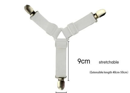 4pcs Adjustable Triangle Elastic Suspenders Gripper Belt Bed Sheet Fasteners Mattress Covers Sofa Cushion Strap Clip Home Gadget