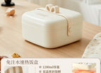 【no water injection required 150w】ceramic glazed die-cast aluminum liner electric lunch box - three compartments / [discounts available in bulk quantities]