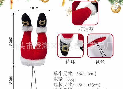 Cross-Border Christmas Tree Decorations, Plush Door Decorations, Santa Claus Elf Leg Inserts, Home Vase Inserts, Christmas Decorations
