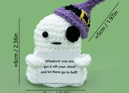 Cross-Border Amazon Handmade Knitted Doll Halloween Gift Ghost Little Devil Grim Reaper Emotional Plush Toy Wholesale