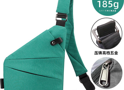 Right shoulder gun bag cross-border wholesale nylon chest bag men's lightweight simple large capacity messenger bag casual close-fitting shoulder bag
