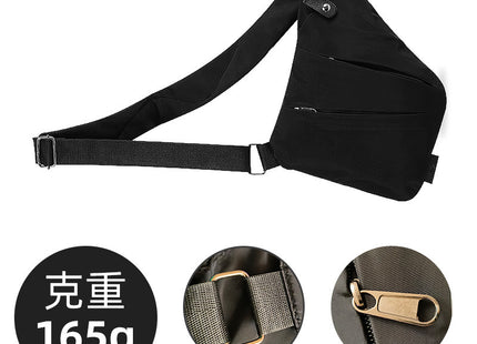Right shoulder gun bag cross-border wholesale nylon chest bag men's lightweight simple large capacity messenger bag casual close-fitting shoulder bag