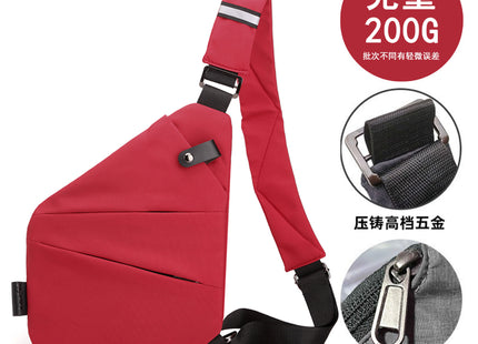 Right shoulder gun bag cross-border wholesale nylon chest bag men's lightweight simple large capacity messenger bag casual close-fitting shoulder bag