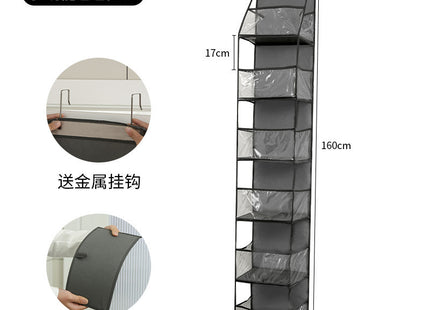 Wall-Mounted Storage Hanging Bag Behind the Door, Multi-Layered Dormitory Storage, Multifunctional Clothing and Toy Plastic Bag Storage Bag