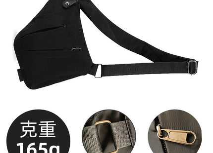 Right shoulder gun bag cross-border wholesale nylon chest bag men's lightweight simple large capacity messenger bag casual close-fitting shoulder bag
