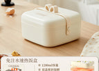 【no water injection required 150w】304 stainless steel liner electric lunch box - double compartment / [discounts available in bulk quantities]