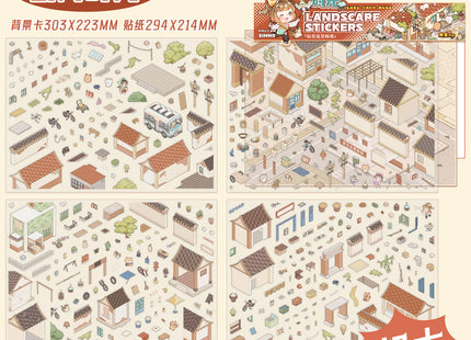 Cross-border Explosions Core Stranger Super Large 3D Stereo Landscape Stickers Decompression Microscale Scene Stickers DIY Cabin Fun Stickers