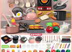 Pink kitchen 86-piece set