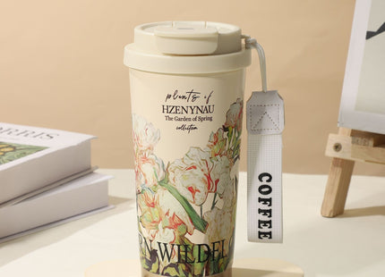 Summer Insulated Stainless Steel Water Cup, Thermos Cup, Coffee Cup, Double-Layer Car Cup, Smart Display Gift Cup, Customizable