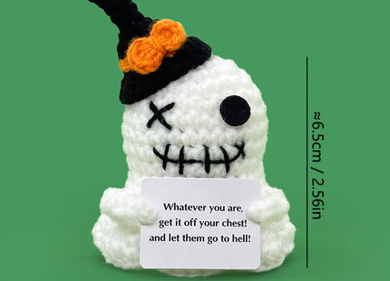Cross-Border Amazon Handmade Knitted Doll Halloween Gift Ghost Little Devil Grim Reaper Emotional Plush Toy Wholesale