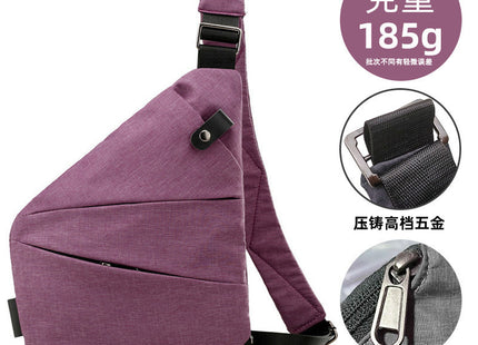 Right shoulder gun bag cross-border wholesale nylon chest bag men's lightweight simple large capacity messenger bag casual close-fitting shoulder bag