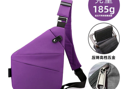Right shoulder gun bag cross-border wholesale nylon chest bag men's lightweight simple large capacity messenger bag casual close-fitting shoulder bag