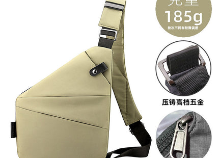 Right shoulder gun bag cross-border wholesale nylon chest bag men's lightweight simple large capacity messenger bag casual close-fitting shoulder bag