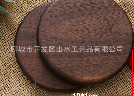 Wooden Coaster Black Walnut Square Coaster Wooden Insulation Pad Solid Wood Coaster Engraved Logo