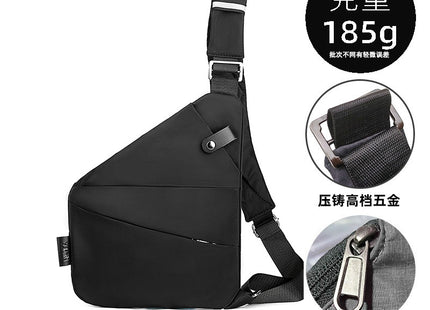 Right shoulder gun bag cross-border wholesale nylon chest bag men's lightweight simple large capacity messenger bag casual close-fitting shoulder bag