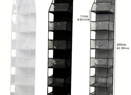 Wall-Mounted Storage Hanging Bag Behind the Door, Multi-Layered Dormitory Storage, Multifunctional Clothing and Toy Plastic Bag Storage Bag
