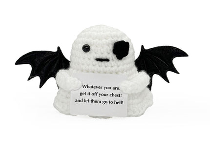 Cross-Border Amazon Handmade Knitted Doll Halloween Gift Ghost Little Devil Grim Reaper Emotional Plush Toy Wholesale