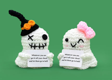Cross-Border Amazon Handmade Knitted Doll Halloween Gift Ghost Little Devil Grim Reaper Emotional Plush Toy Wholesale