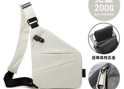 Right shoulder gun bag cross-border wholesale nylon chest bag men's lightweight simple large capacity messenger bag casual close-fitting shoulder bag