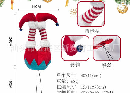 Cross-Border Christmas Tree Decorations, Plush Door Decorations, Santa Claus Elf Leg Inserts, Home Vase Inserts, Christmas Decorations