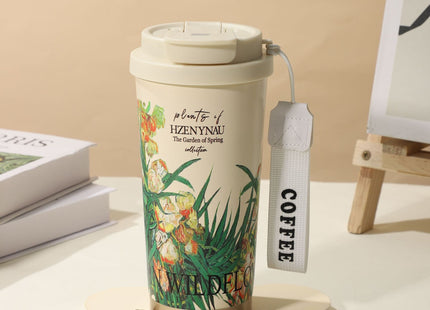 Summer Insulated Stainless Steel Water Cup, Thermos Cup, Coffee Cup, Double-Layer Car Cup, Smart Display Gift Cup, Customizable