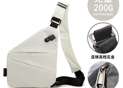 Right shoulder gun bag cross-border wholesale nylon chest bag men's lightweight simple large capacity messenger bag casual close-fitting shoulder bag