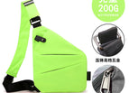 Left shoulder fluorine green