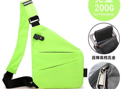 Right shoulder gun bag cross-border wholesale nylon chest bag men's lightweight simple large capacity messenger bag casual close-fitting shoulder bag