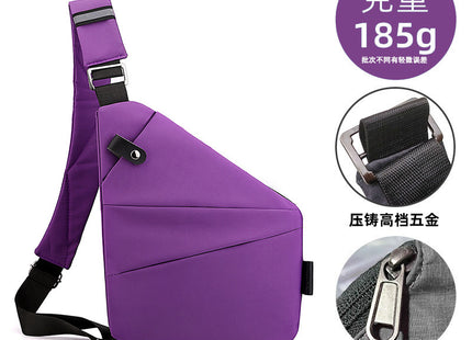 Right shoulder gun bag cross-border wholesale nylon chest bag men's lightweight simple large capacity messenger bag casual close-fitting shoulder bag