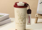 (including tax price) / Double-walled coffee mug 530ml - red lily of the valley