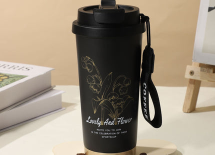 Summer Insulated Stainless Steel Water Cup, Thermos Cup, Coffee Cup, Double-Layer Car Cup, Smart Display Gift Cup, Customizable