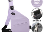 Left shoulder light purple