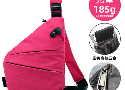 Right shoulder gun bag cross-border wholesale nylon chest bag men's lightweight simple large capacity messenger bag casual close-fitting shoulder bag