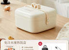 【no water injection required 150w】304 stainless steel liner electric lunch box - double compartment + carrying bag + utensils / [discounts available in bulk quantities]
