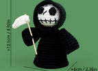 Black headed hand holding scythe death