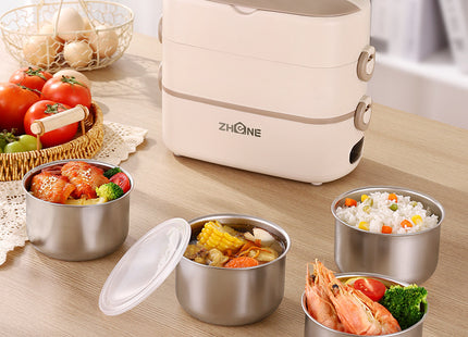 Heating lunch box can be inserted into the electric insulation electric cooking electric heating lunch box self-heating office workers office hot food artifact