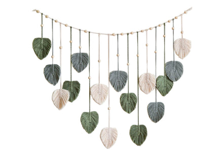 Nordic Handmade Woven Leaf Tapestry Bohemian Photo Homestay Bedroom Children's Room Background Wall Wall Decorations
