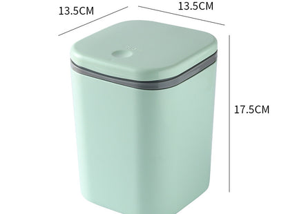 Small Desktop Trash Can for Home Office High-End Dormitory Press with Lid Mini Plastic Storage Trash Can