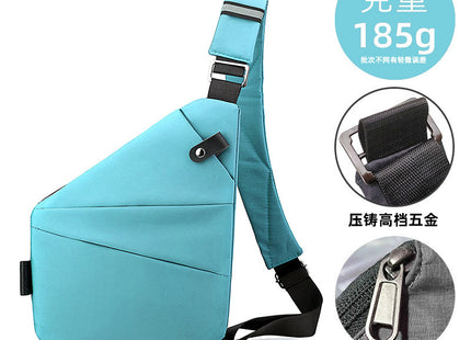 Right shoulder gun bag cross-border wholesale nylon chest bag men's lightweight simple large capacity messenger bag casual close-fitting shoulder bag