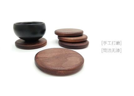Wooden Coaster Black Walnut Square Coaster Wooden Insulation Pad Solid Wood Coaster Engraved Logo