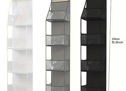 Wall-Mounted Storage Hanging Bag Behind the Door, Multi-Layered Dormitory Storage, Multifunctional Clothing and Toy Plastic Bag Storage Bag