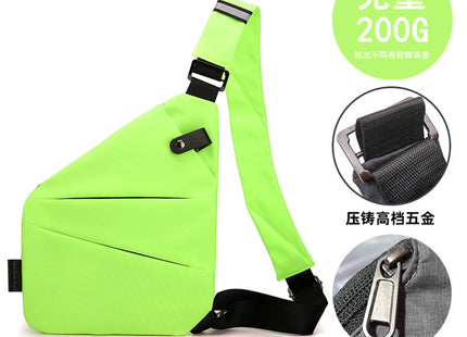Right shoulder gun bag cross-border wholesale nylon chest bag men's lightweight simple large capacity messenger bag casual close-fitting shoulder bag
